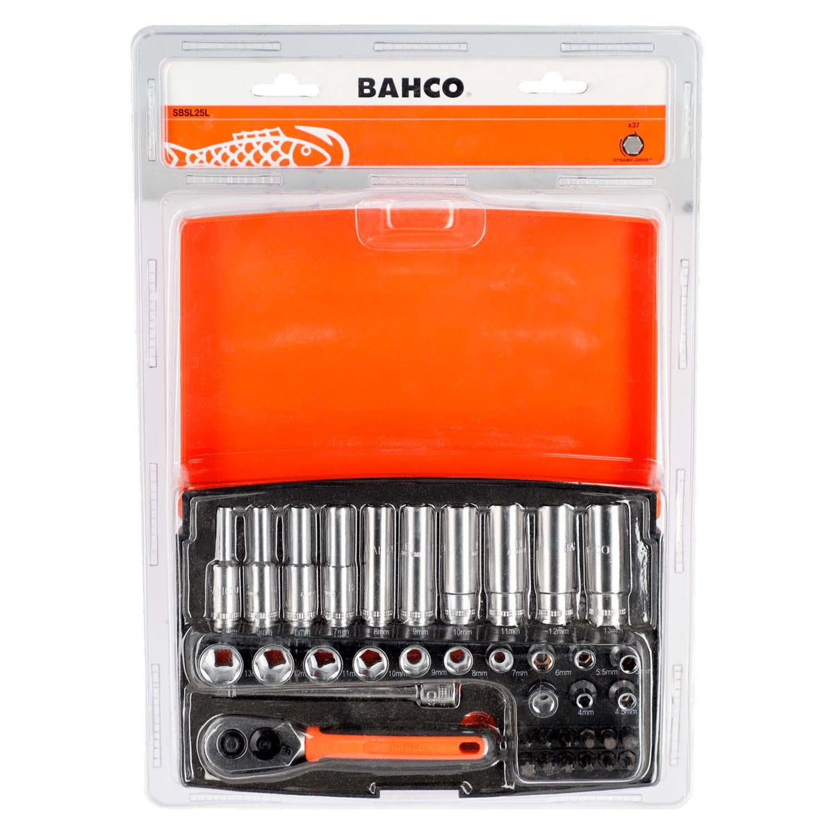 Juego De Dados estándar Y Largos 1/4'' 37 Pzas - Bahco - Herram.cl