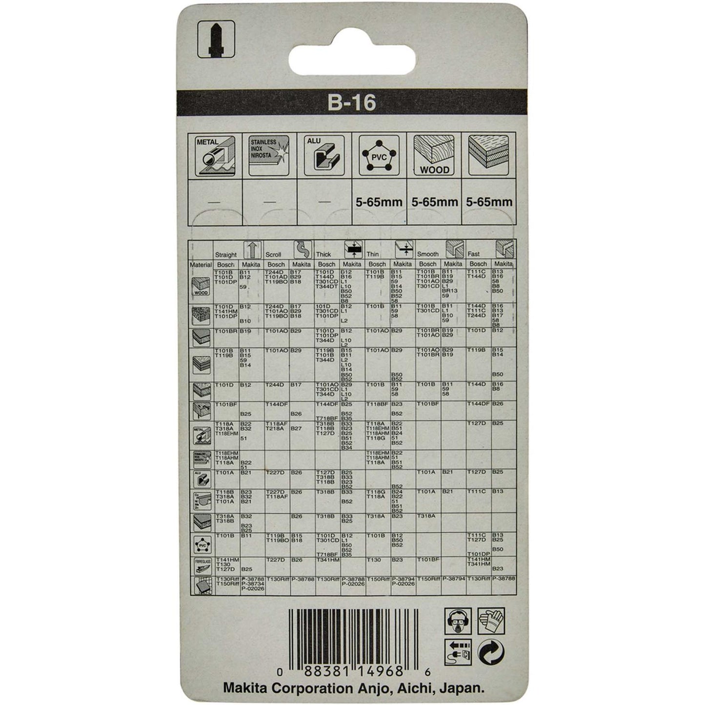 Hojas De Calar HCS 105mm Madera, Plástico 5 Pzas - Makita - Herram.cl