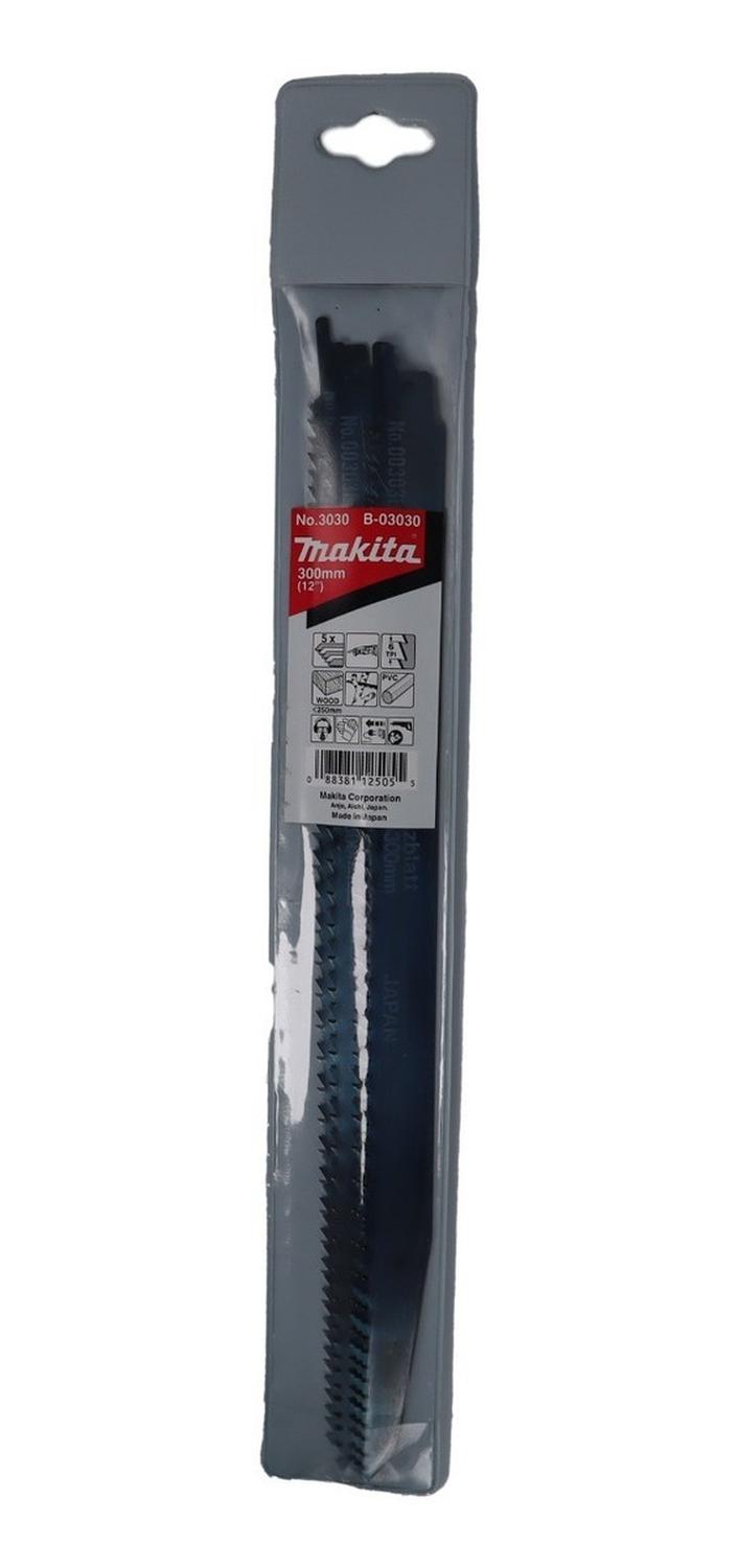 Pack 5 Hojas Sierra Sable HCS 300x17x1,25mm Madera - Makita - Herram.cl