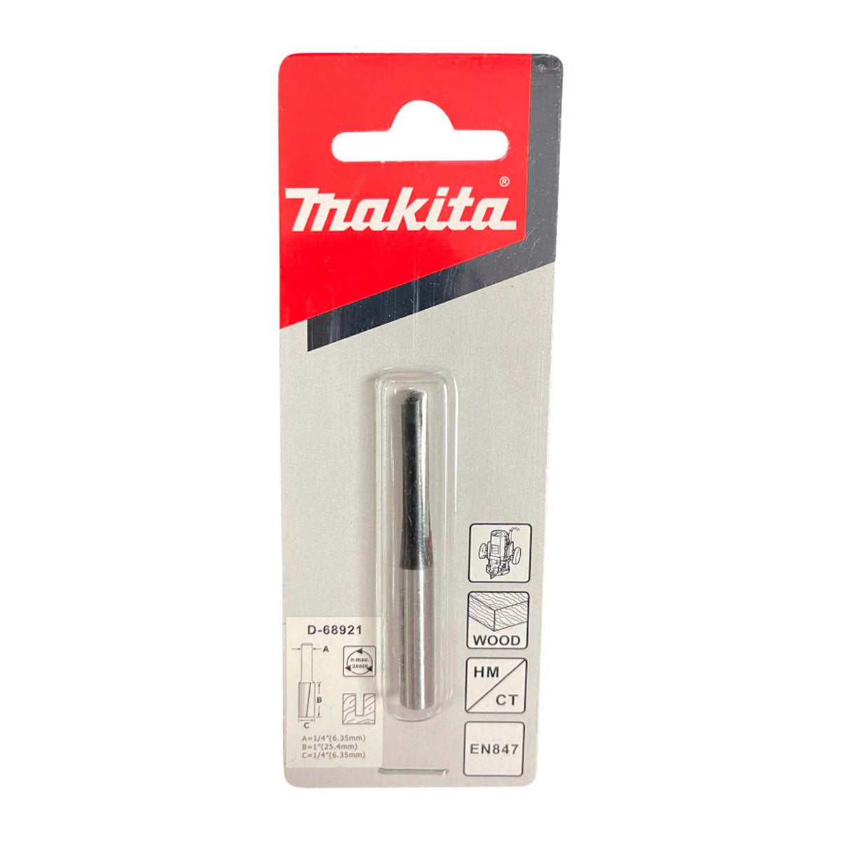 Fresa Recta 2 Filos Toma 1/4'' 1/4''x 2 - 1/4''x1'' - Makita - Herram.cl