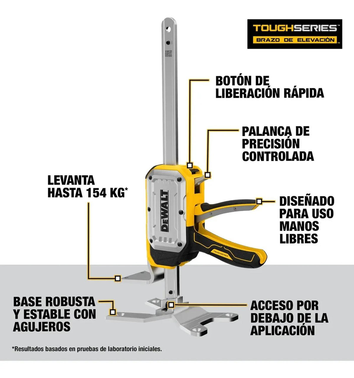 Gato Construcción DeWalt DWHT83550 ToughSeries 154kg 222mm - Herram.cl