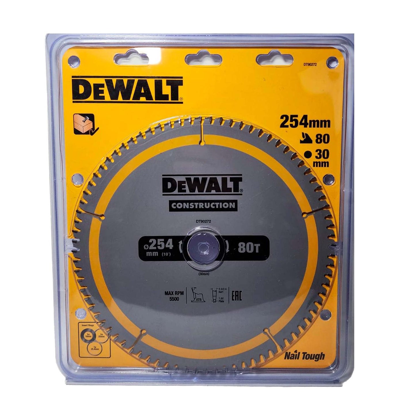 Disco de Sierra Construction 10''x2,4x30mm 80 D - DeWALT - Herram.cl