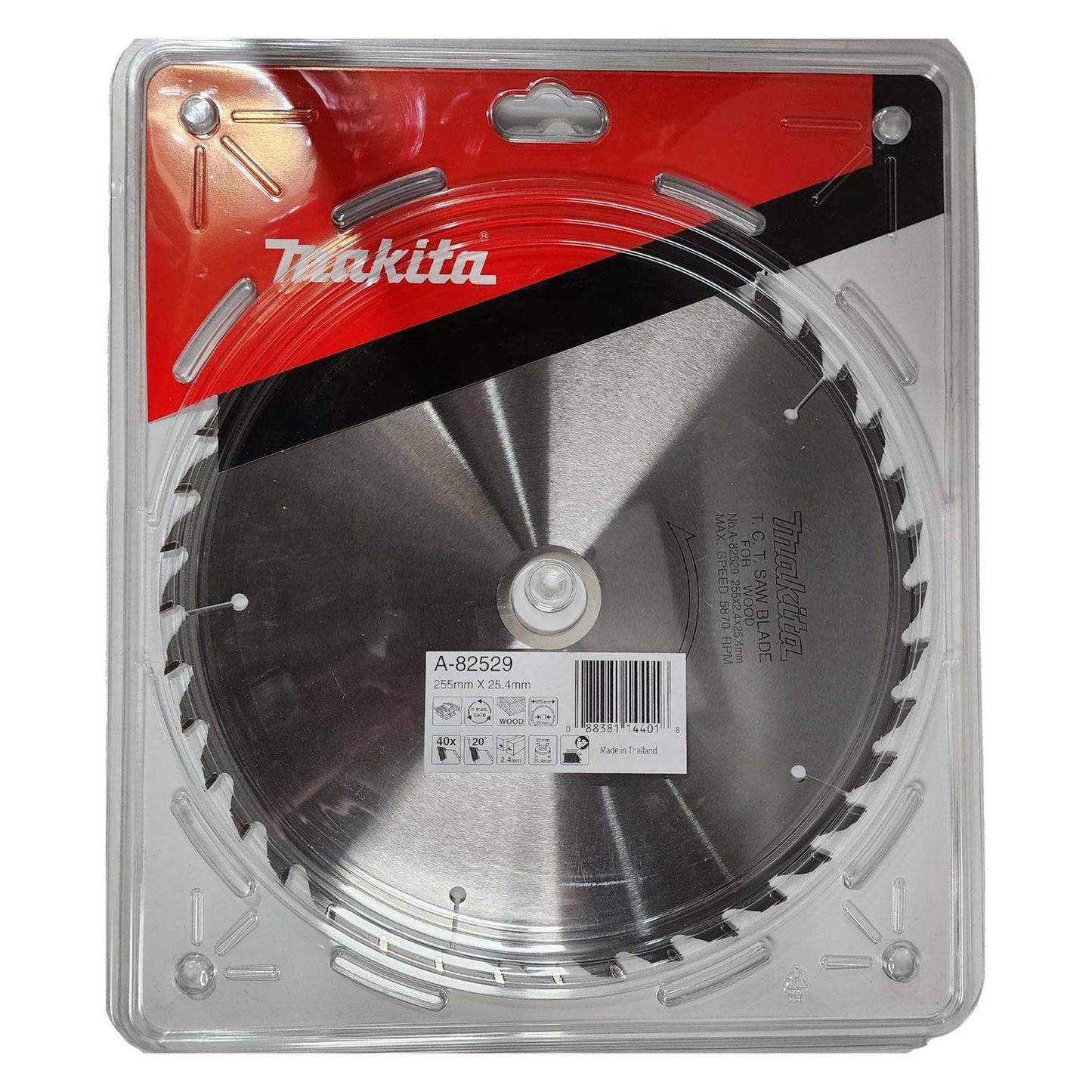Disco De Sierra 10'' Eje 25.4mm X 40 D Madera - Makita - Herram.cl