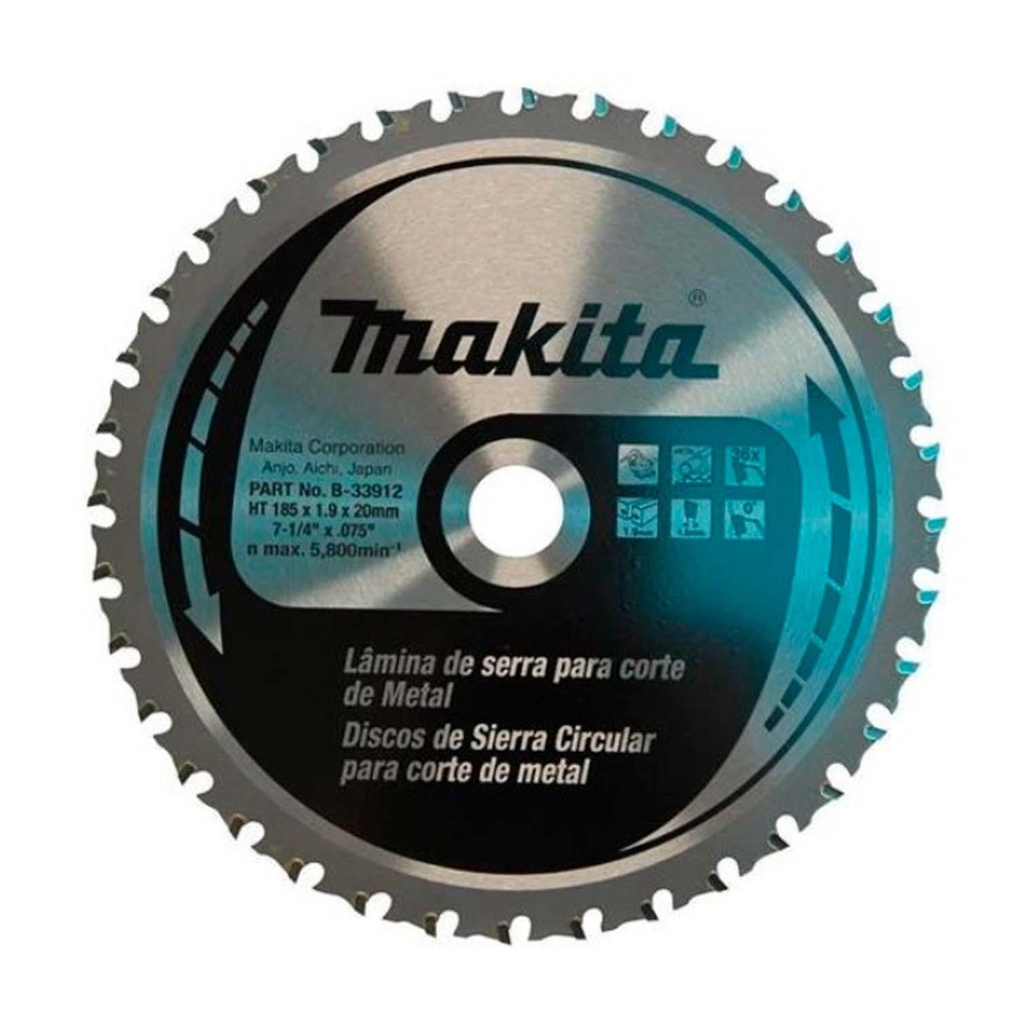 Disco Sierra Para Metal 7 1/4''x1,9x20mm 36 D - Makita - Herram.cl