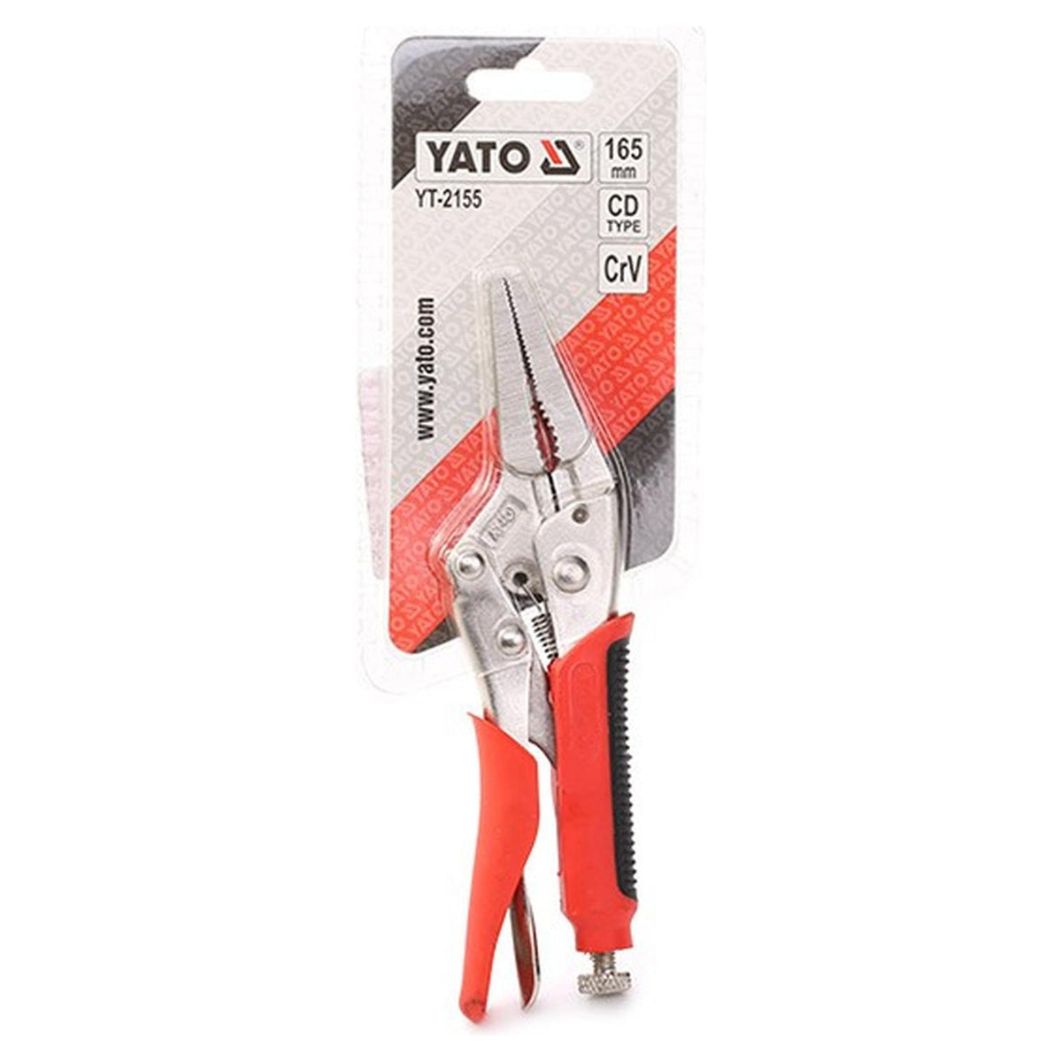 Alicate Presión Grip Punta Larga YATO YT-2155 165mm CrV - Herram.cl