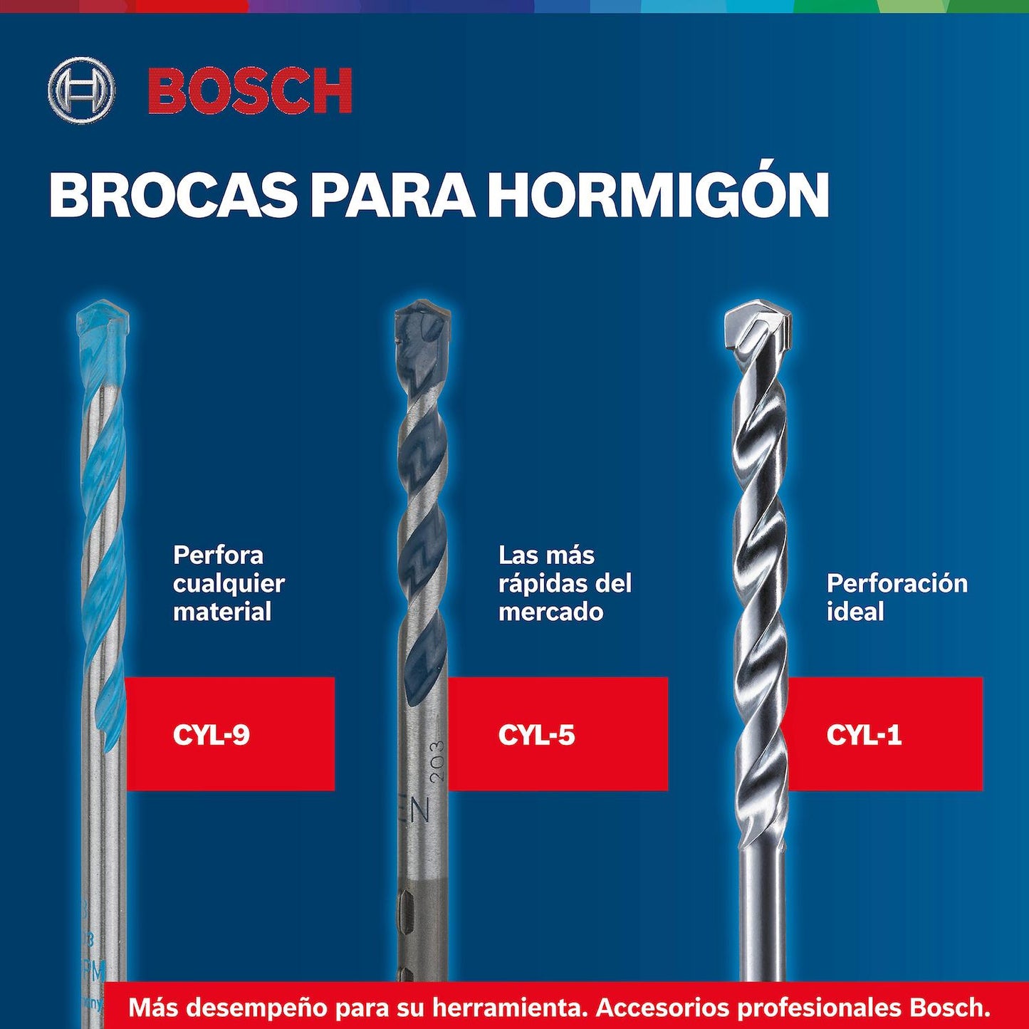 Pack 10 Brocas Concreto Bosch 4x40x75mm - Bosch - Herram.cl
