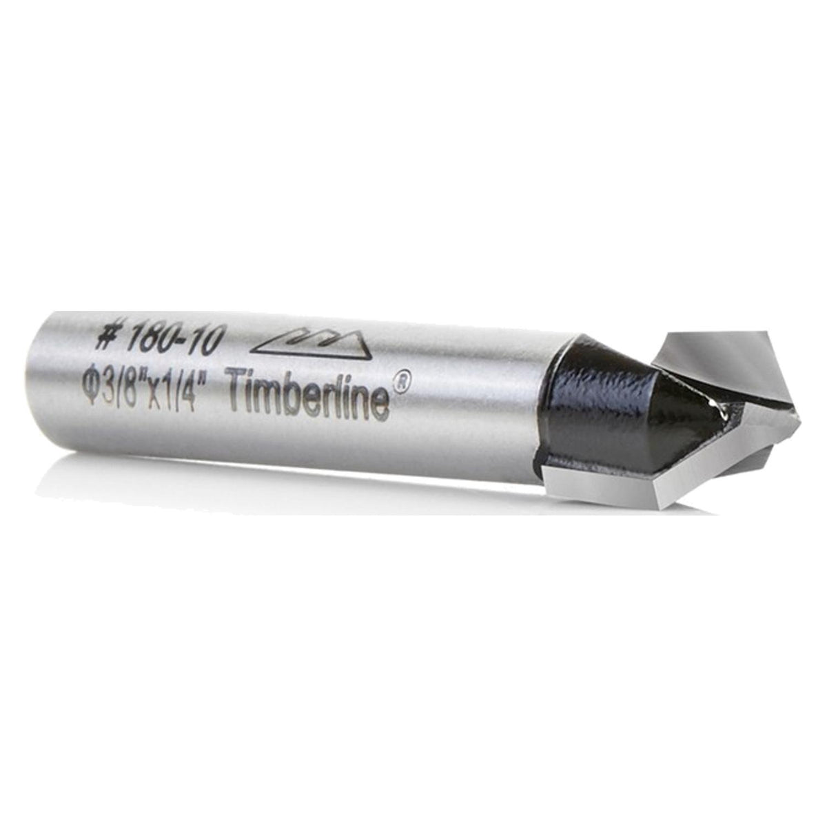 Fresa Ranura V 90° 3/8'' Vástago 1/4'' 180-10 - Timberline - Herram.cl