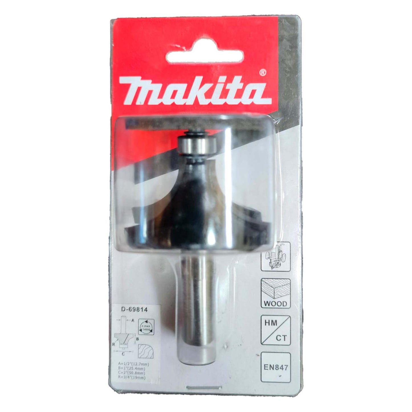 Fresa Para Redondear 2''x3/4'' C/Rodam. Toma 1/2'' - Makita - Herram.cl