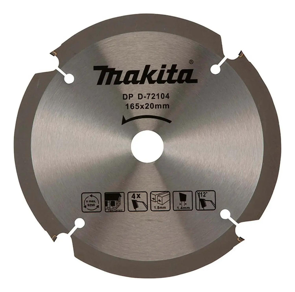 Disco De Sierra Para Fibrocemento 6 1/2''x20mm 4 D - Makita - Herram.cl