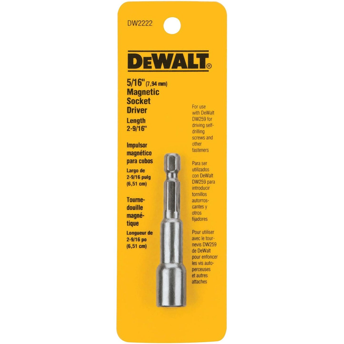 Adaptador Magnético 5/16''x65mm - DeWALT - Herram.cl