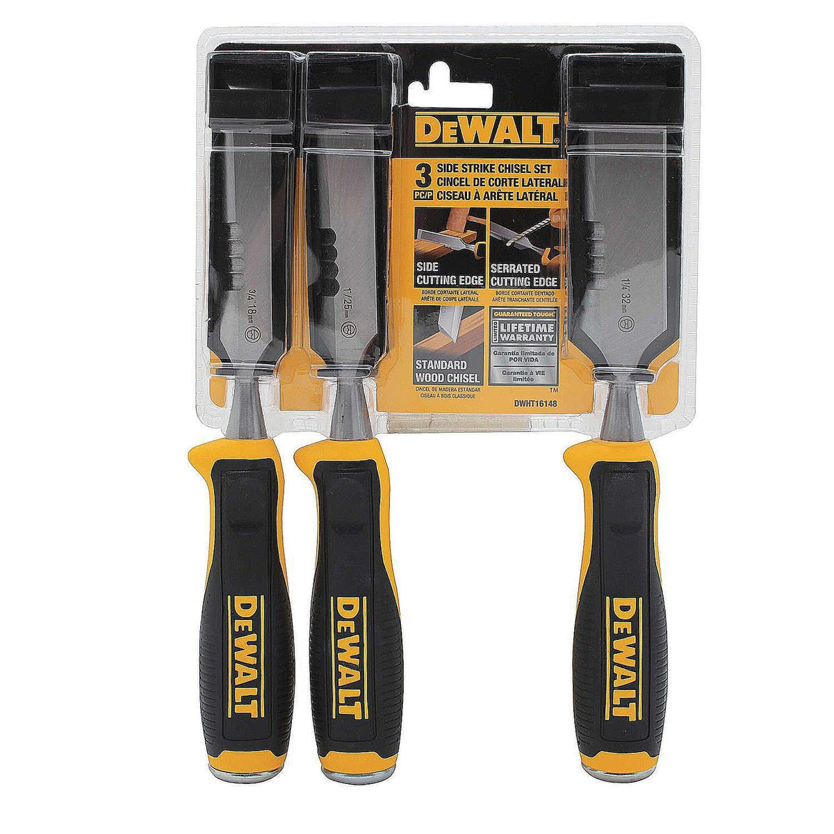 Juego de Formones 18, 25 y 32mm / 3 Pzas - DeWALT - Herram.cl