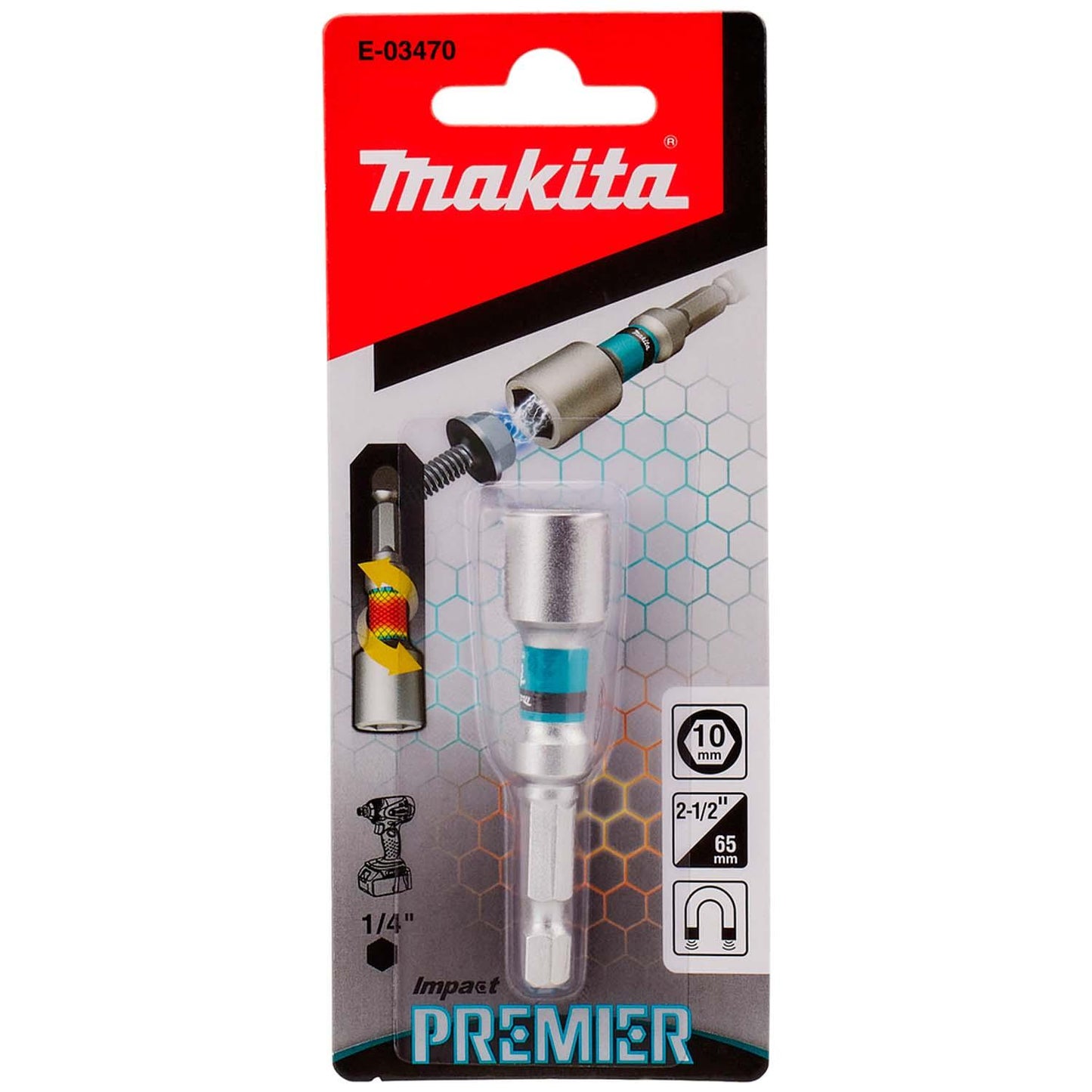Vaso Magnético Impact Premier 10x65mm Hex. - Makita - Herram.cl