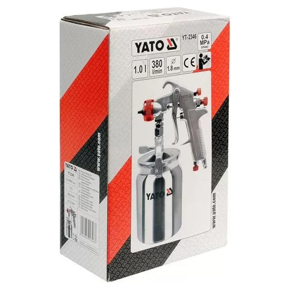 Pistola Pintar Vaso Inferior 1L YATO YT-2346 Boquilla 1.8mm - Herram.cl