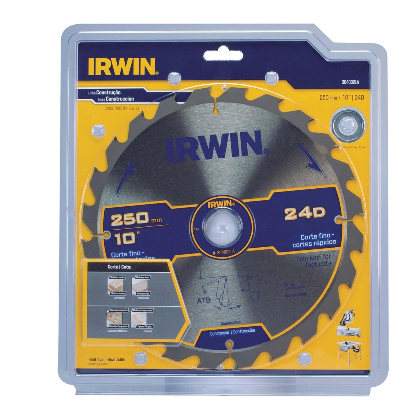 Disco De Sierra 10''x30mm 24 Dientes - IRWIN - Herram.cl