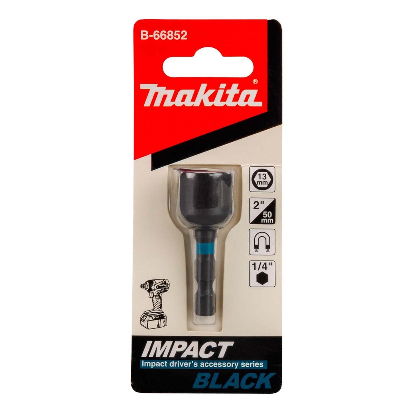 Llave De Vaso Magnética Impact Black 13x50mm - Makita - Herram.cl