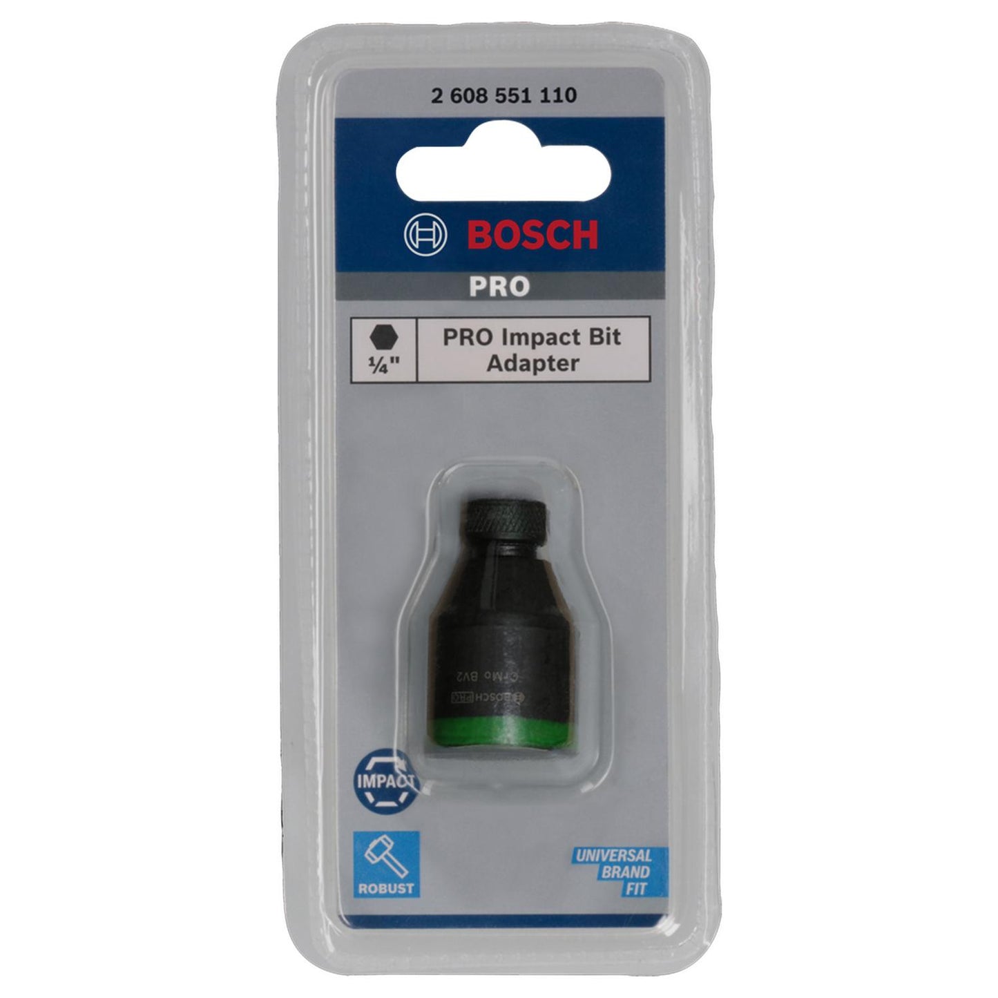 Adpatador Portapuntas cuadrante 1/2 '' a Hex. 1/4'' - Bosch - Herram.cl