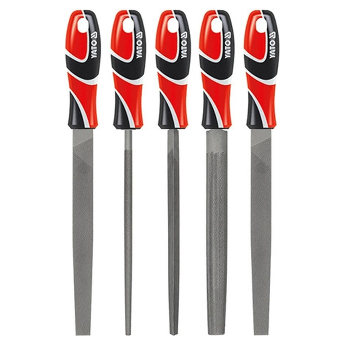 Juego 5 Limas Metal YATO YT-6239 250mm 5 Formas T12 - Herram.cl