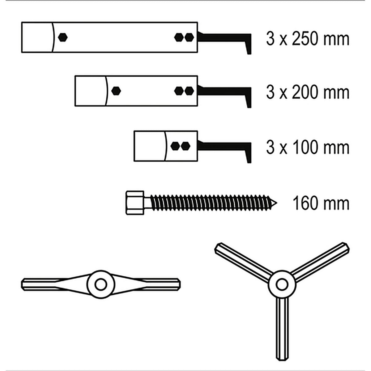 Juego Extractor Universal 12 Piezas Yato YT-25105 - Herram.cl