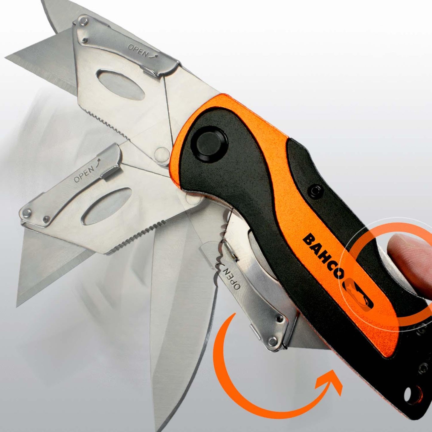 Cutter y Navaja 2 en 1 Deportivo Mango Aluminio - Bahco - Herram.cl