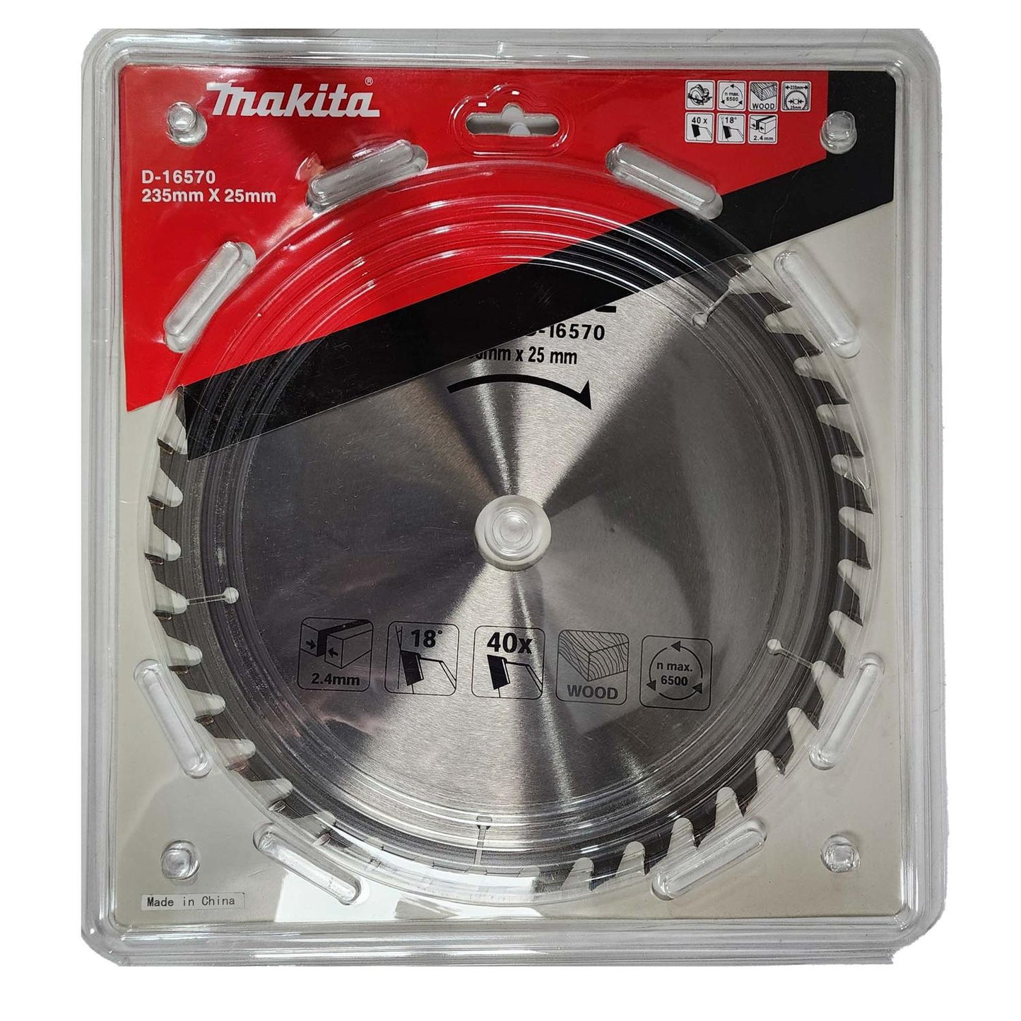 Disco De Sierra 9 - 1/4'' Eje 25mm / 40 D (Madera) - Makita - Herram.cl