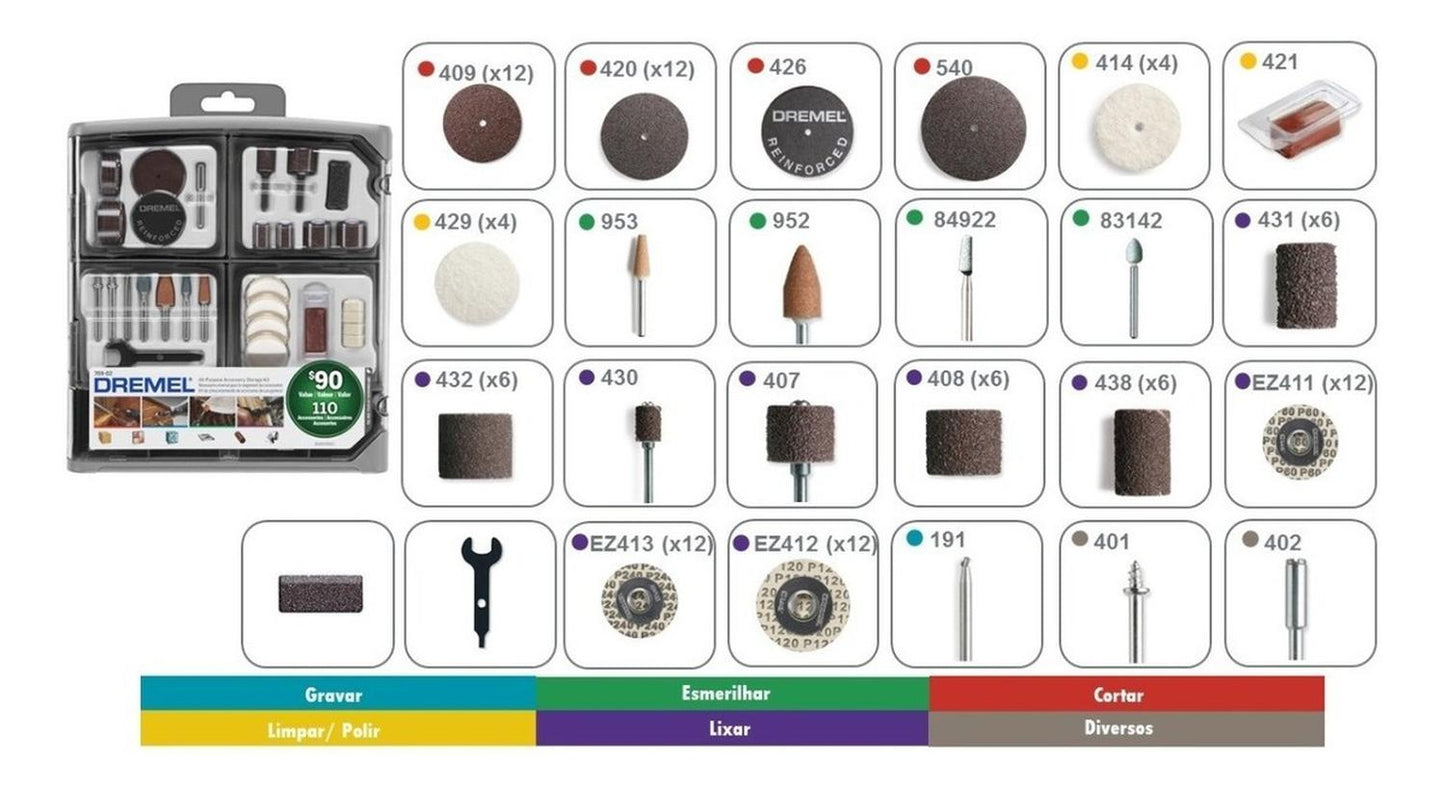 Kit Multiusos Dremel De 110 Piezas (709) - Herram.cl