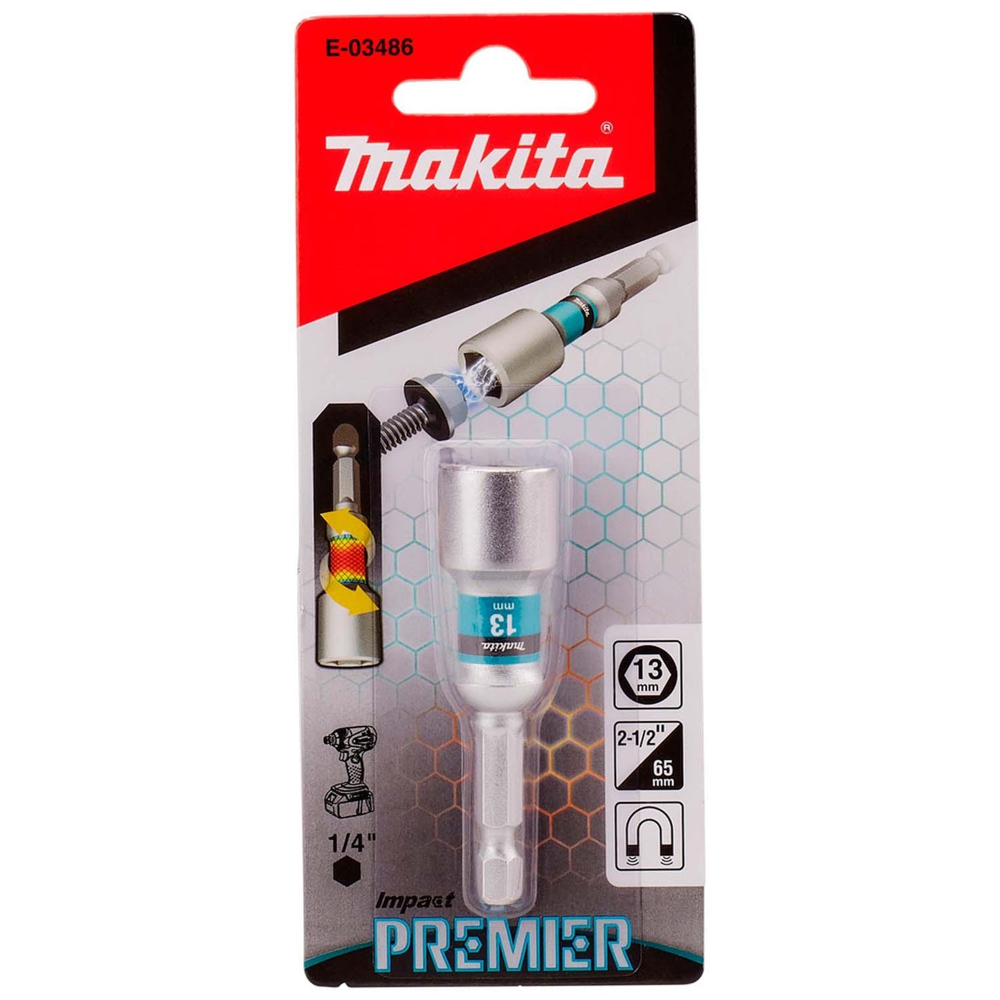 Vaso Magnético Impact Premier 13x65mm Hex. - Makita - Herram.cl
