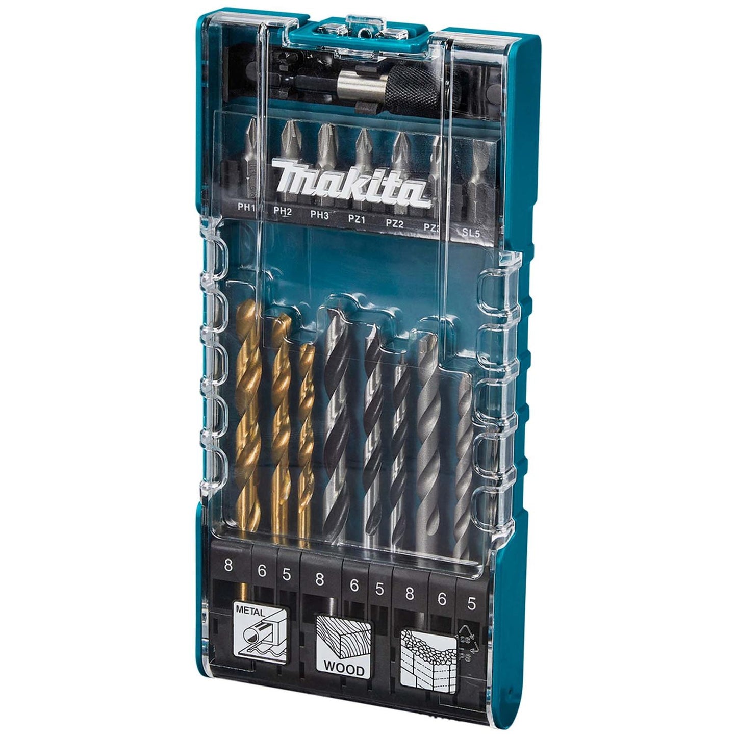 Juego De Brocas Y Puntas Para Atornillar 17 Pzas - Makita - Herram.cl