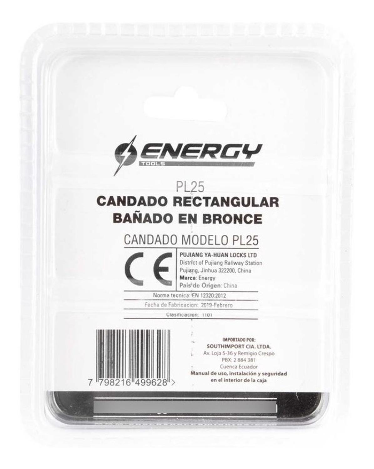 Candado De Bronce 25mm - Energy - Herram.cl