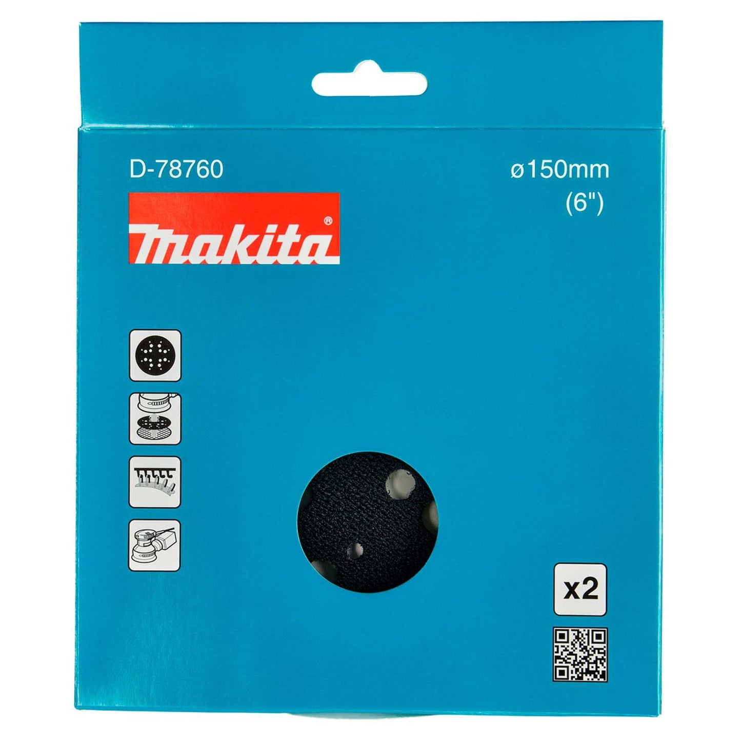Protección disco de Lija 150mm velcro 2 Pzas - Makita - Herram.cl