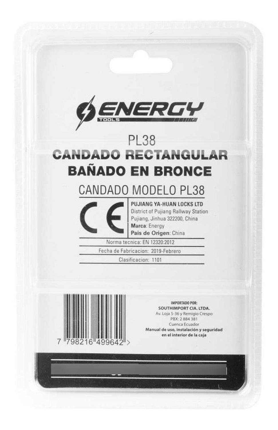 Candado De Bronce 38mm - Energy - Herram.cl