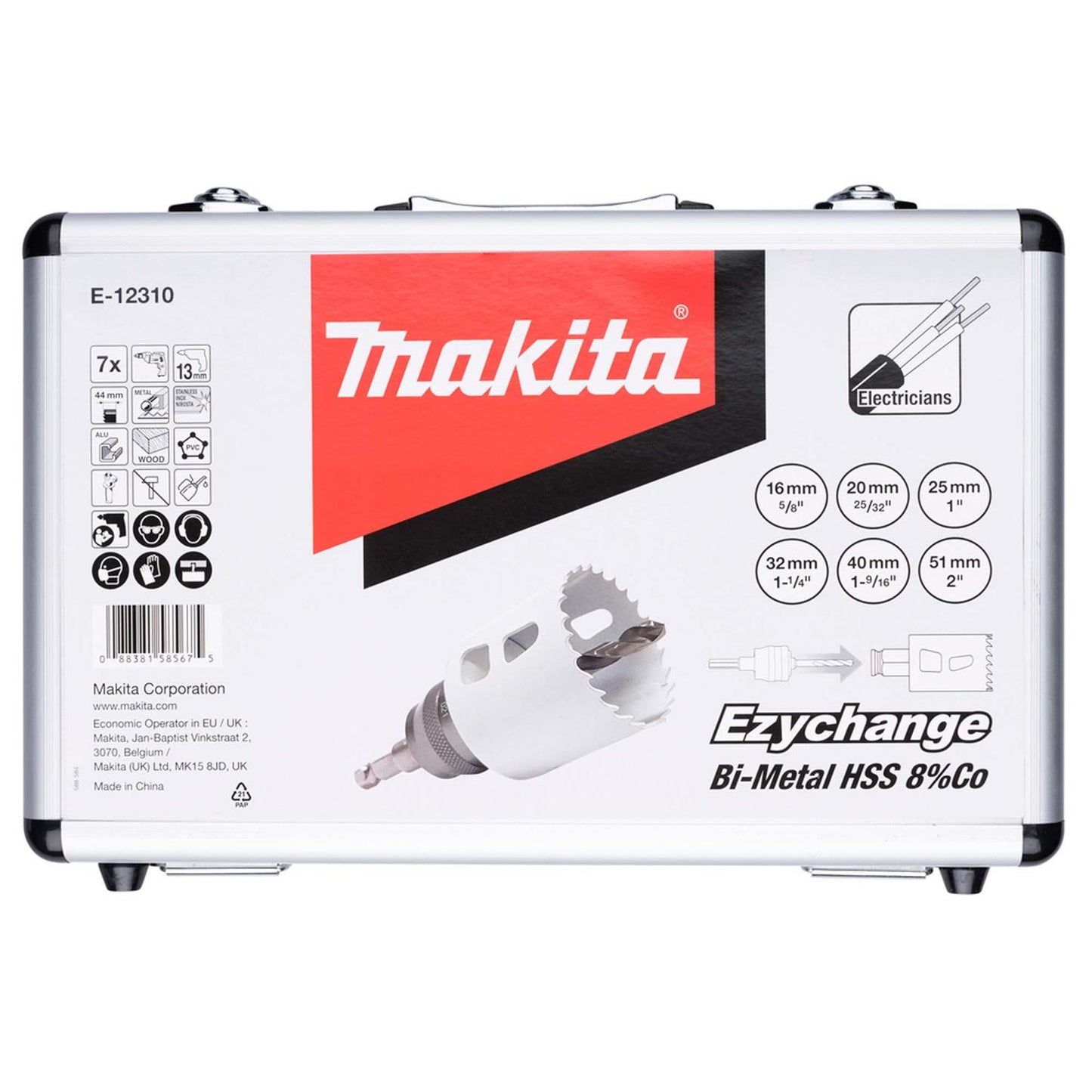 Set Sierras Copa Ezychange Bi - metal HSS 8% Co 7 Pzas - Makita - Herram.cl