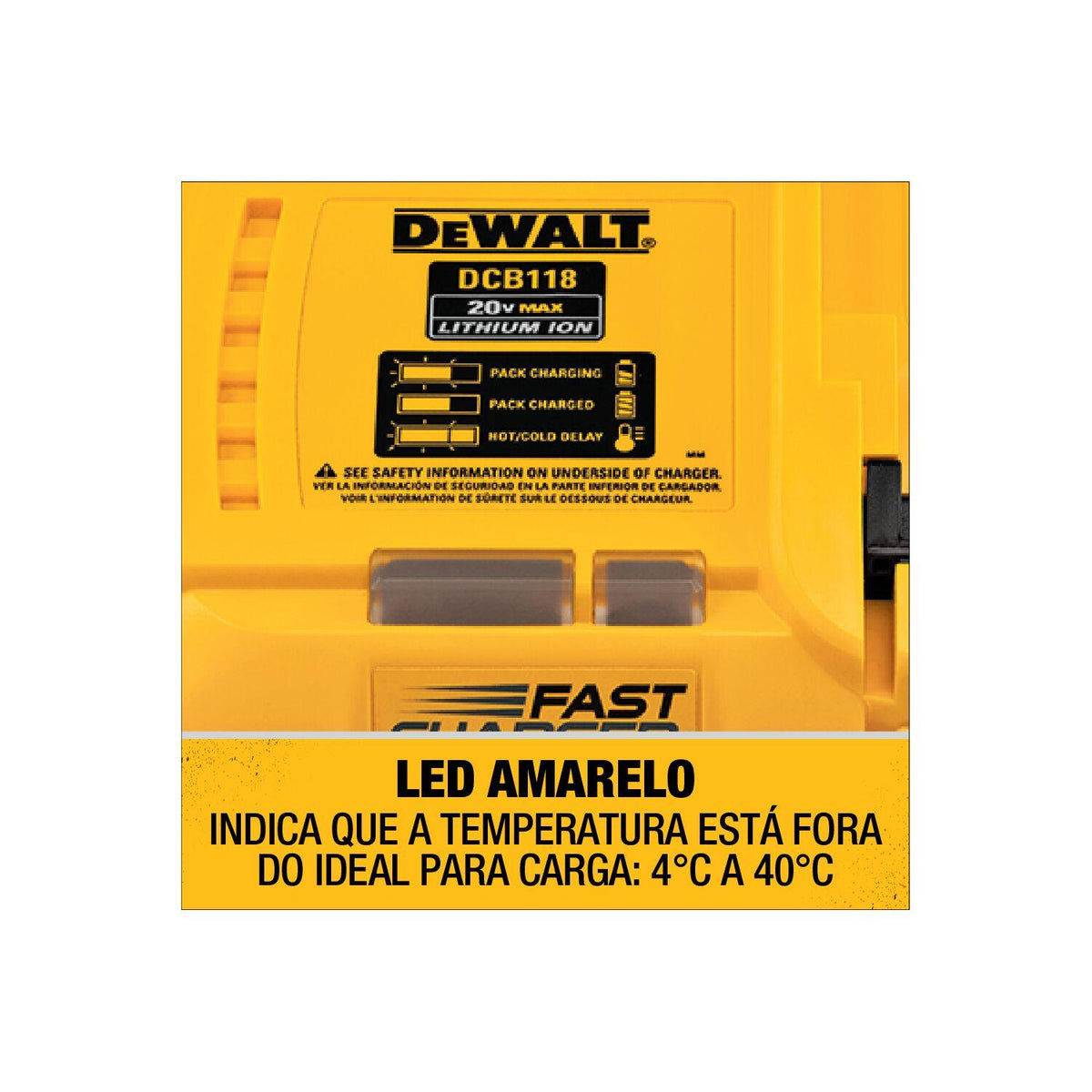 Cargador Rápido 8A 20V/60V DeWALT DCB118-B2 - Herram.cl