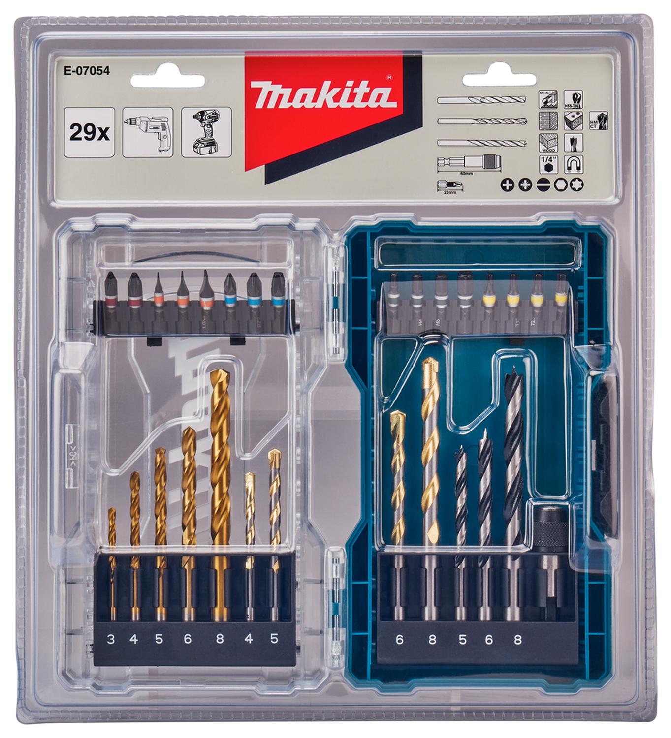 Juego de Brocas y Puntas Para Atornillar 29 Pzas. - Makita - Herram.cl