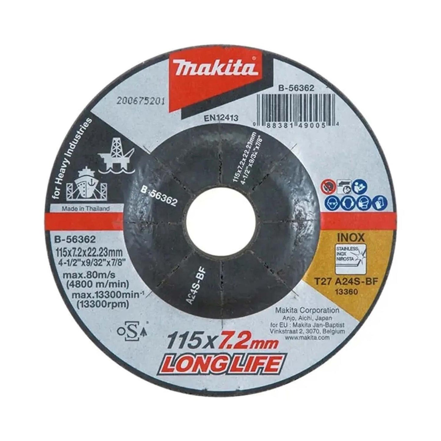 Disco de Desbaste Heavy Duty 4 - 1/2''x7.2mm - Makita - Herram.cl