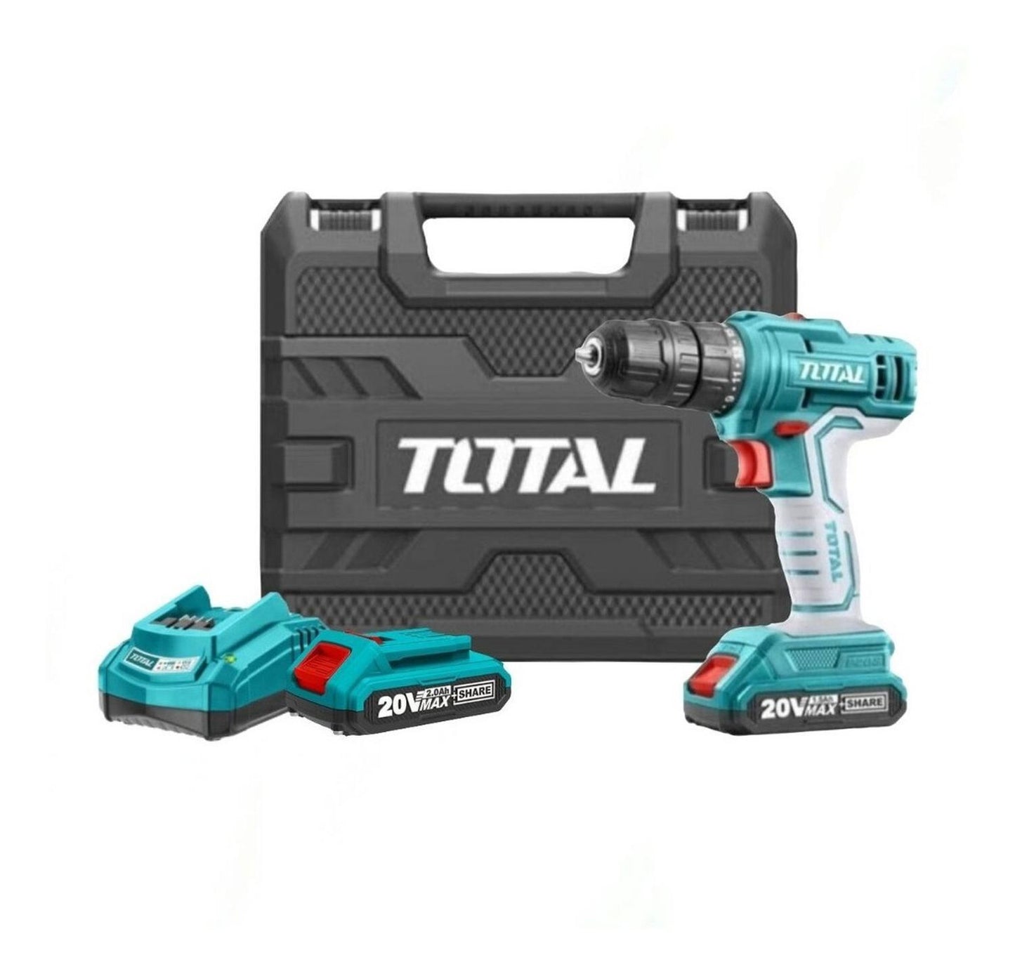 Taladro Atornillador Inalambrico Total 20V Max. Mandril 10mm - Herram.cl