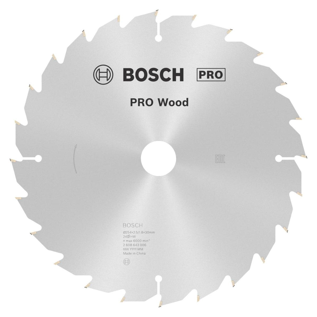 Disco De Sierra Circular PRO Wood 10''x2,5x30mm 24 D - Bosch - Herram.cl