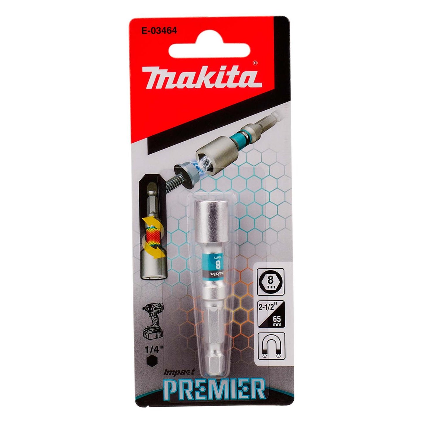Vaso Magnético Impact Premier 8x65mm Hex. - Makita - Herram.cl