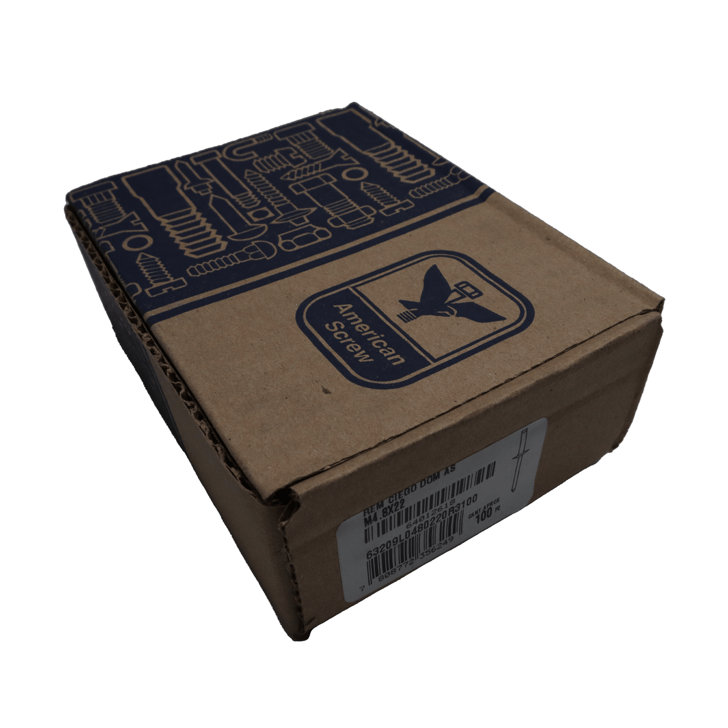 Remache Ciego Dom As M4.8x22 100uds. American ScreW - Herram.cl
