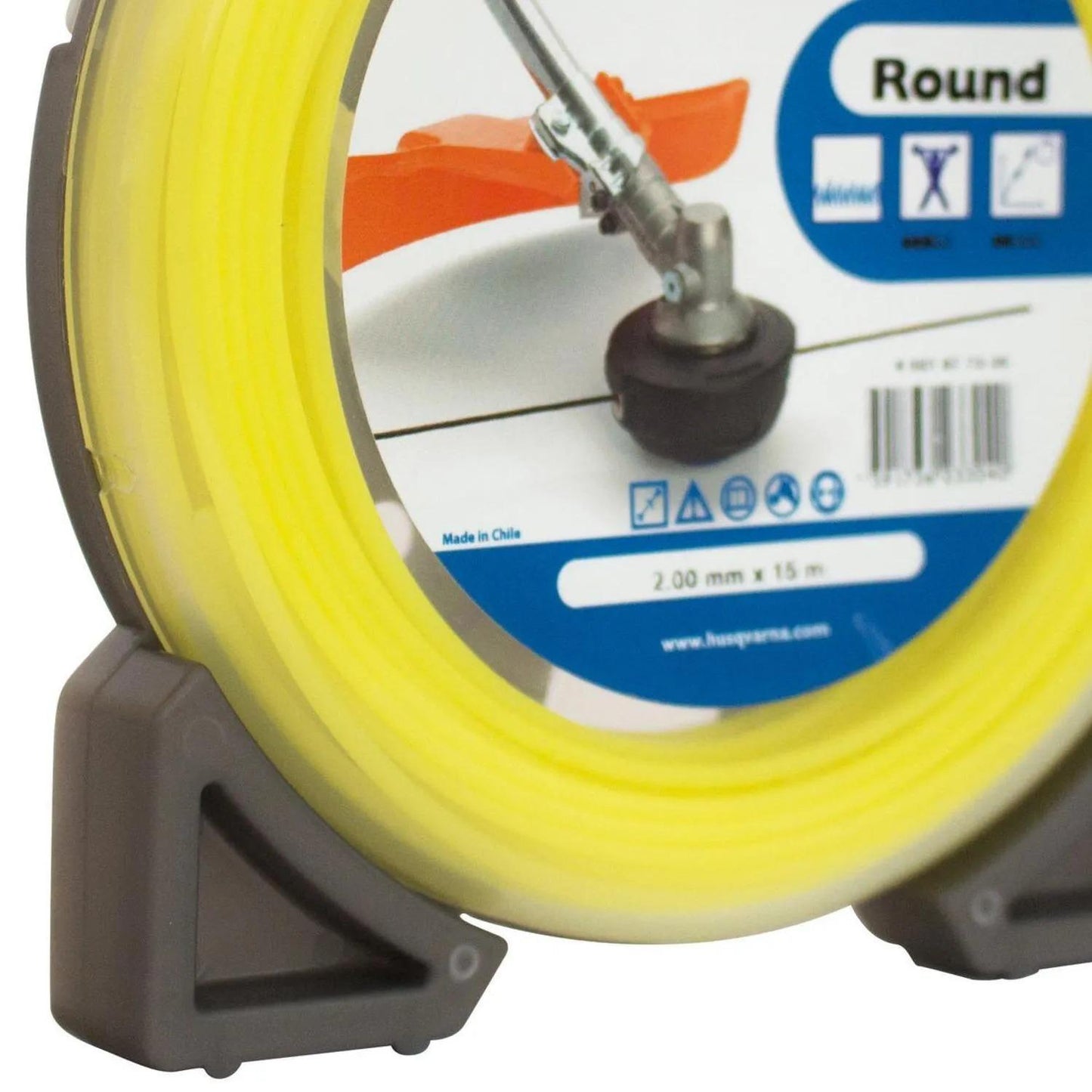 Rollo de hilo de corte nylon Husqvarna 2,0mm x 15 mm - Herram.cl