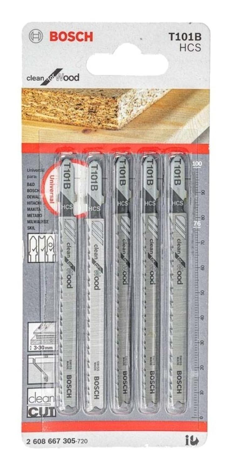 Set 5 Hojas De Calar Bosch T101b Clean For Wood - Herram.cl