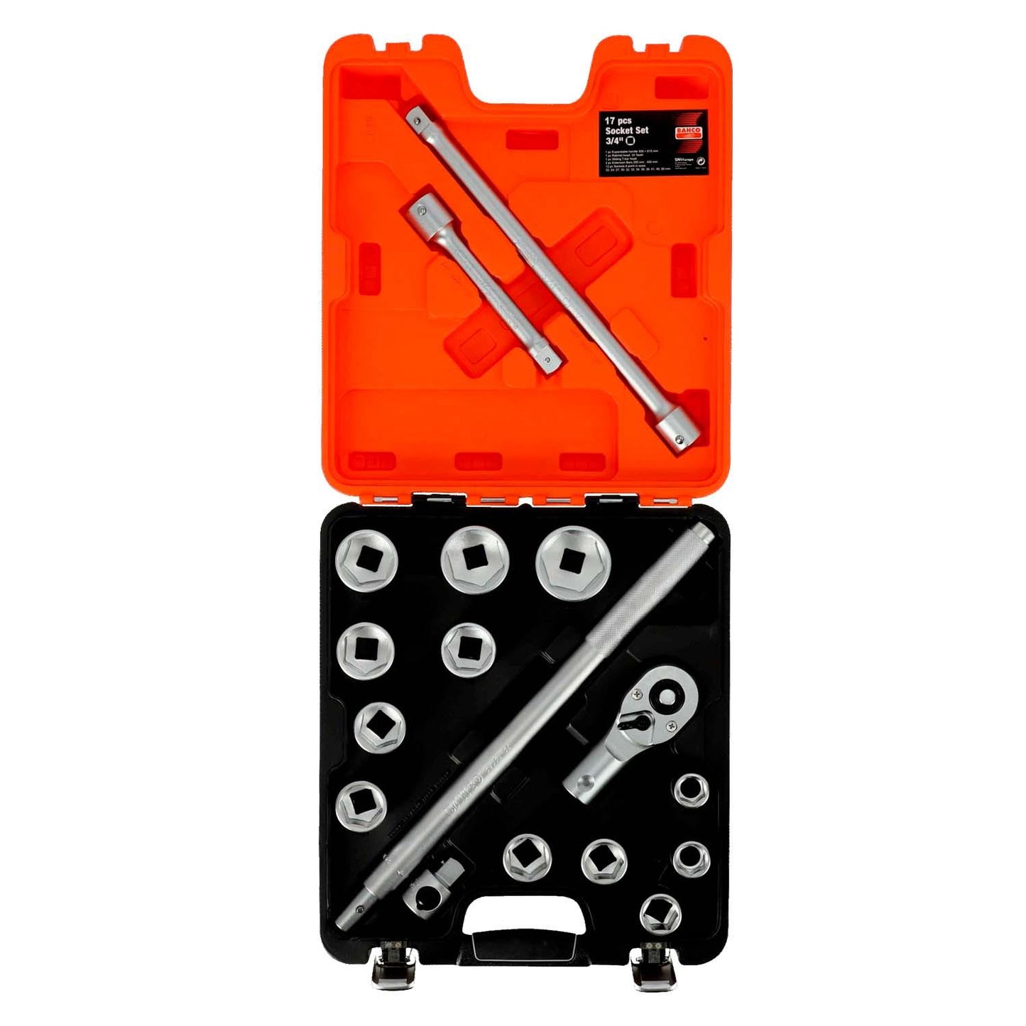 Juego De Dados Con Cuadrante 3/4'' (22 - 50mm) 17 Pzas - Bahco - Herram.cl