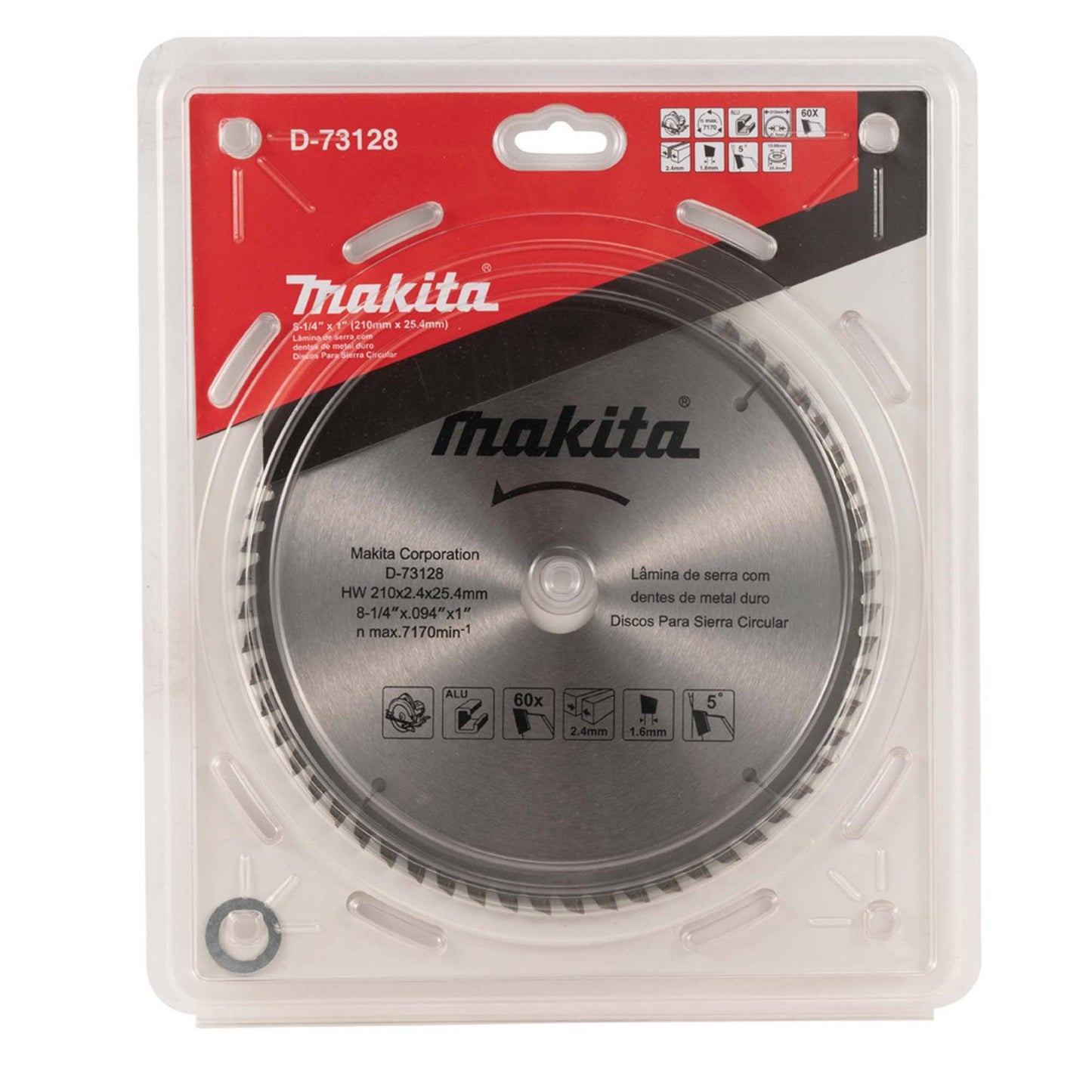 Disco De Sierra 8 - 1/4'' Eje 25,4mm 60 D Aluminio - Makita - Herram.cl
