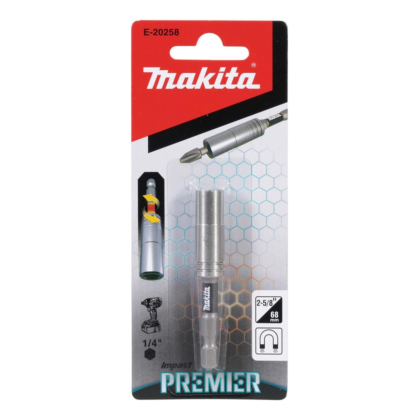 Portapunta Impact Premier magnético 68mm Hex 1/4'' - Makita - Herram.cl