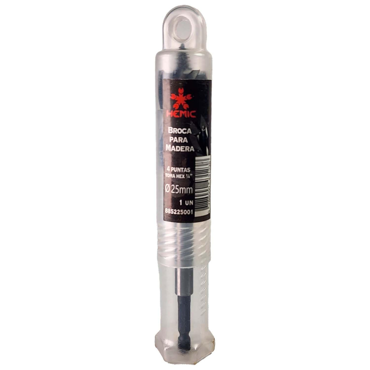 Broca 4-Puntas para Madera 25x165mm Hex. - HEMIC - Herram.cl