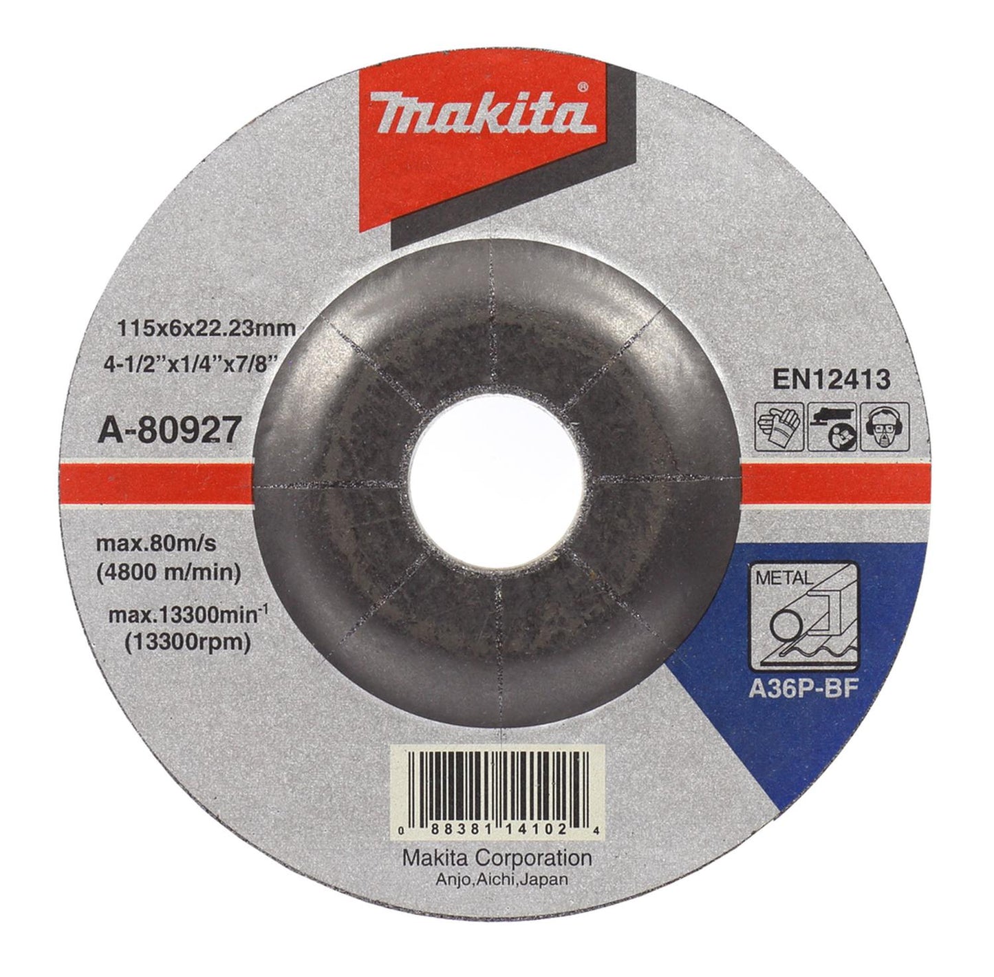 Disco de Desbaste Metal 4 - 1/2'' 6mm – Makita - Herram.cl