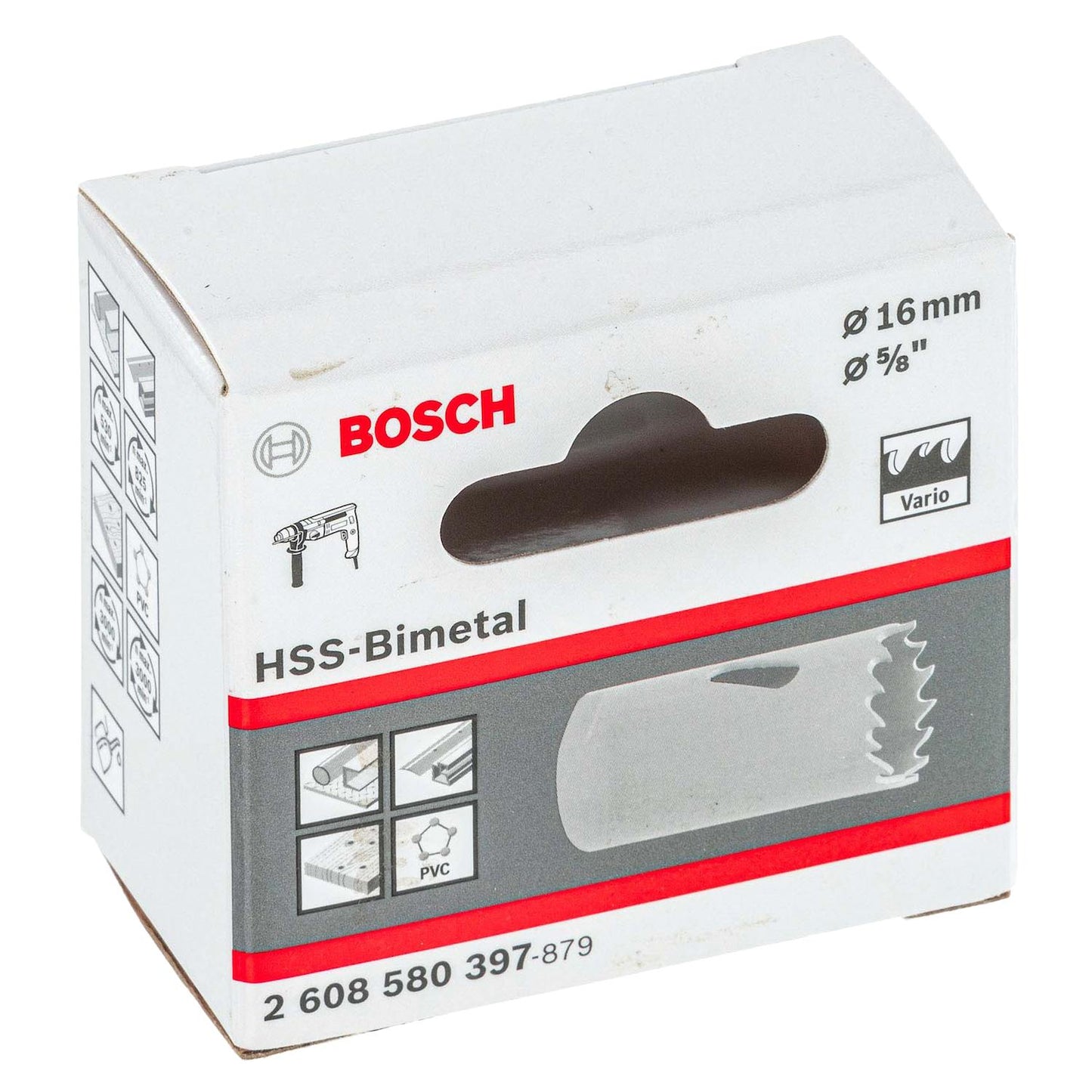 Sierra Copa HSS - Bimetálica 16mm (5/8'') CJ - Bosch - Herram.cl