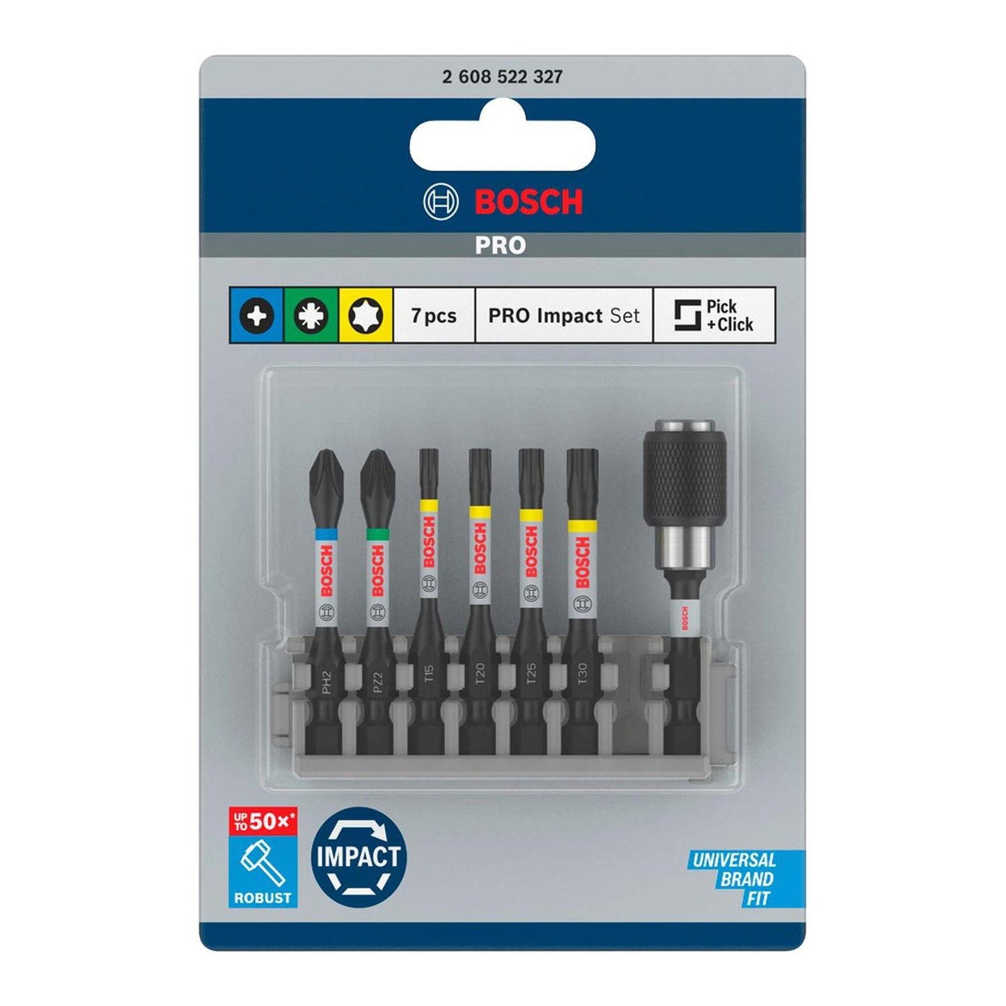 Juego De Puntas PRO Impact 7 Pzas - Bosch - Herram.cl