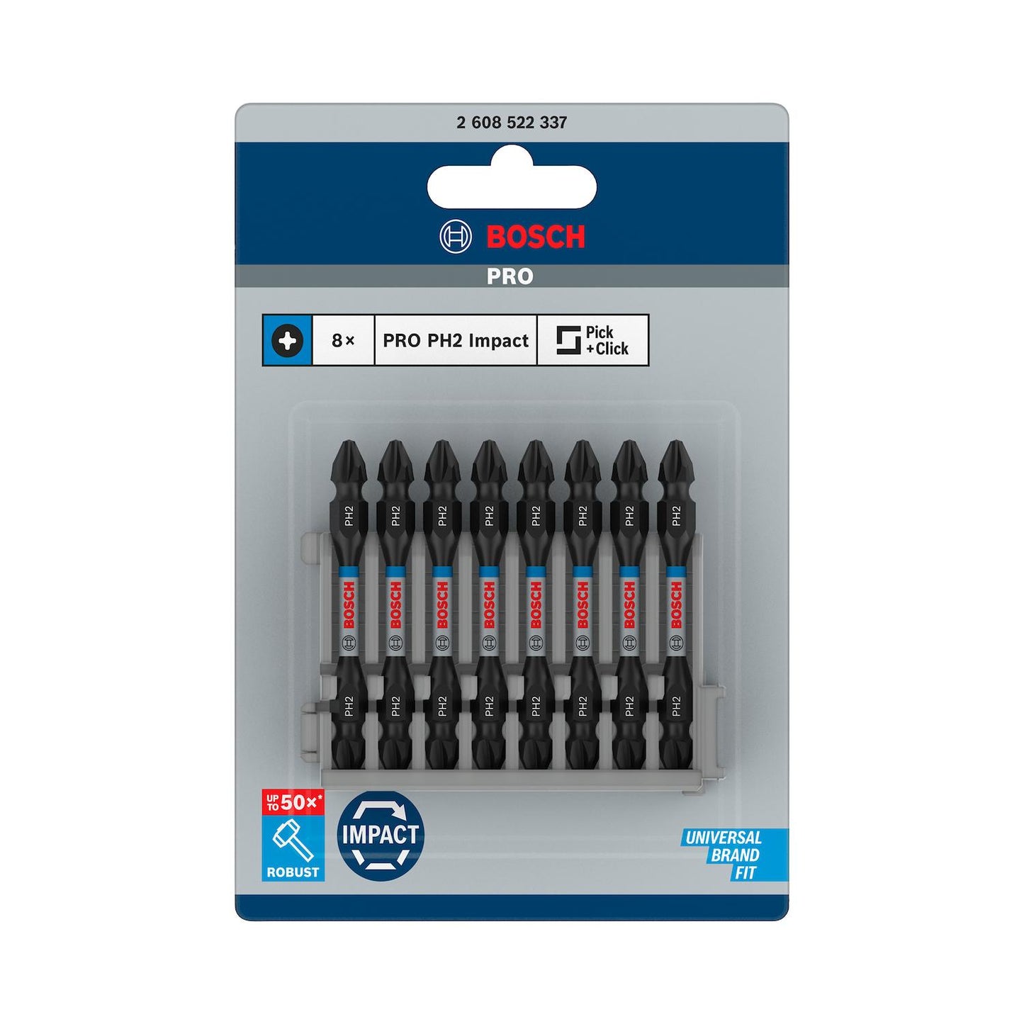 Puntas Dobles Impact Control PH2x65mm 8 Pzas. - Bosch - Herram.cl