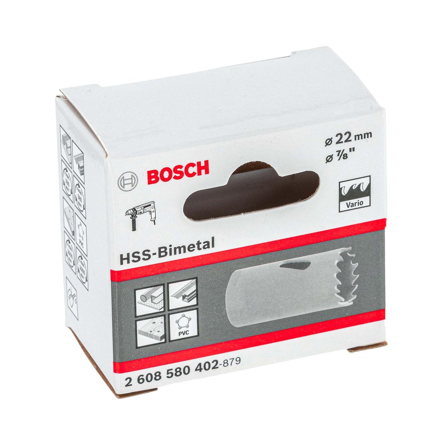 Sierra Copa HSS - Bimetálica 22mm (7/8'') CJ - Bosch - Herram.cl