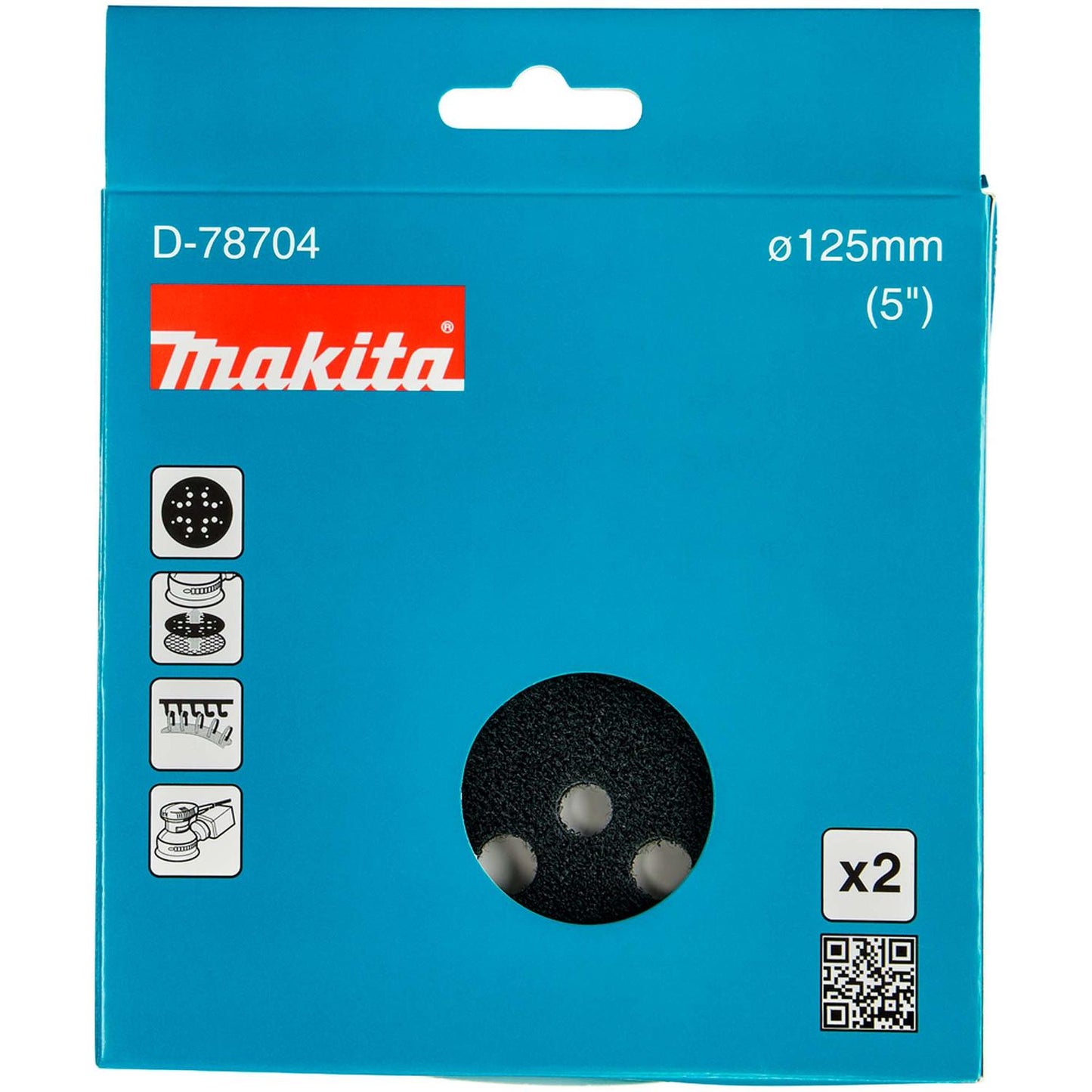 Protección disco de Lija 125mm velcro 2 Pzas - Makita - Herram.cl
